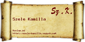 Szele Kamilla névjegykártya